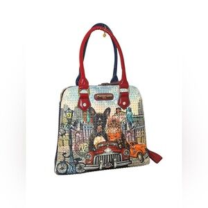 NWOT Colorful Women's Handbag with Animal Print